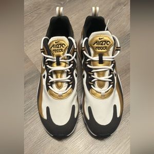 Nike air max 270 react black and gold